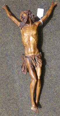 Lot 493 - Carved wooden figure of Corpus Christi