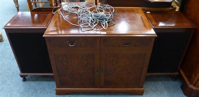 Lot 1000 - Reproduction cabinet with separate Bang & Olufsen music system and speakers