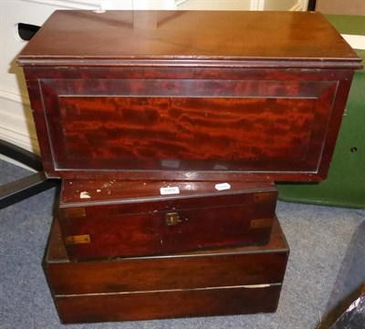 Lot 1069 - Three travelling writing boxes (Victorian and Edwardian) of various sizes