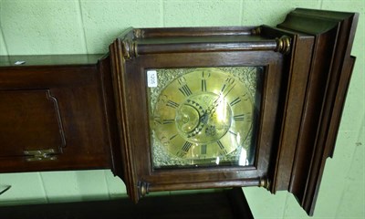 Lot 1205 - An oak thirty hour longcase clock, signed John & William Boot, Sutton, plus pendulum and one weight