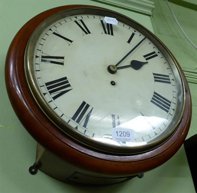 Lot 1209 - A Victorian mahogany wall clock