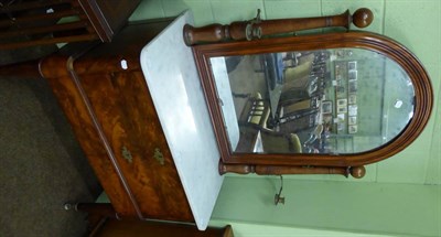 Lot 1211 - A 19th century mahogany dressing table with a marble top and candle sconces