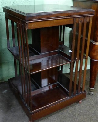 Lot 1213 - An Edwardian mahogany revolving bookcase