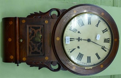 Lot 1218 - Mahogany inlaid wall clock