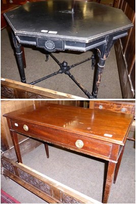 Lot 1231 - A small bedroom dressing table and an octagonal Edwardian table