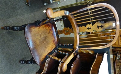 Lot 1248 - A 19th century oak and elm Windsor armchair with dished seat