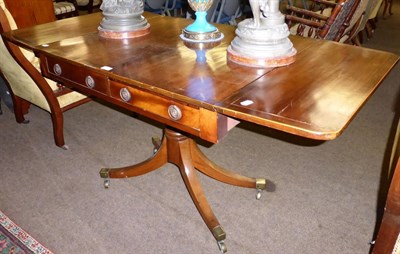 Lot 1266 - Mahogany drop leaf sofa table