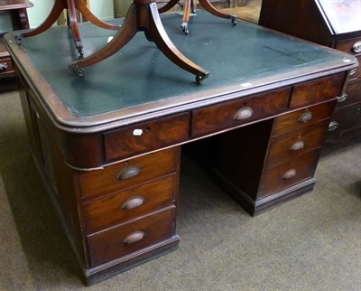 Lot 1320 - A mahogany partners desk