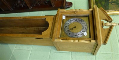 Lot 1330 - A modern oak dwarf longcase clock