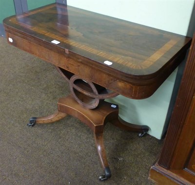 Lot 1334 - A George IV rosewood card table 92cm wide