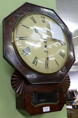 Lot 1337 - A wall clock B M Edwin Fisher of Bath