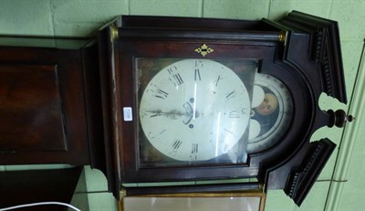 Lot 1339 - A mahogany eight day longcase clock, painted white dial later signed Thomas Bentley, Darlington.