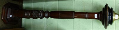 Lot 1350 - A mahogany baluster turned stand