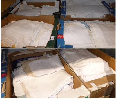 Lot 1377 - Six boxes of miscellaneous laundered linen