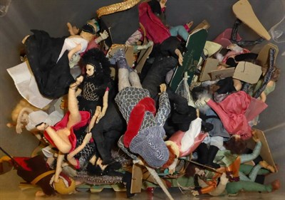 Lot 1384 - A quantity of assorted fabric miniature figures including Mid-Summer Night's Dream, Romeo and...