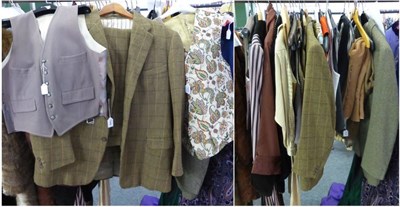 Lot 1392 - * Pair of Harry Hall and Pytchley brown riding breeches, two tweed three piece suits, two...