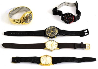 Lot 67 - Five wristwatches, Rotary, Swatch, etc