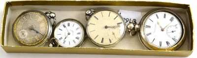 Lot 71 - A pair cased pocket watch and three others