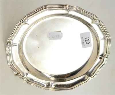 Lot 120 - A small silver plate, Thomas Bradbury and Sons, Sheffield 1908