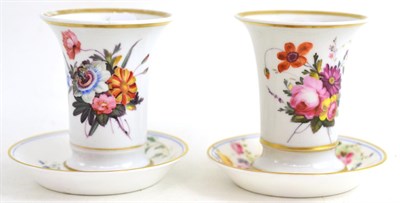 Lot 140 - A pair of Chamberlains Worcester small vases and a pair of royal Worcester bone china pin...