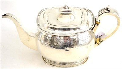 Lot 195 - A silver teapot with Verrall crest