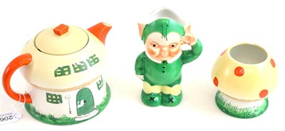 Lot 206 - Shelley Mabel Lucie Attwell Boo Boo set comprising: teapot, sugar basin and milk jug