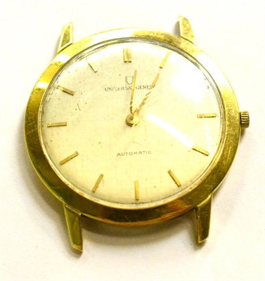 Lot 247 - An 18ct gold automatic wristwatch, signed Universal, Geneve