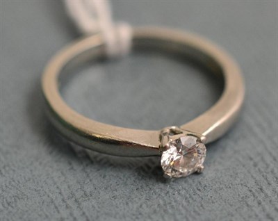 Lot 254 - A platinum diamond solitaire ring, 0.35 carat approximately