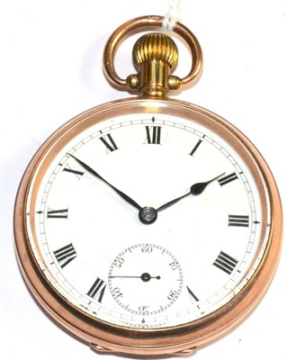 Lot 290 - A 9ct gold open faced pocket watch