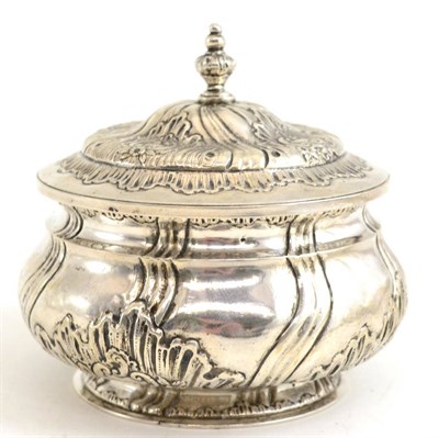 Lot 300 - A French silver sugar bowl and cover, probably late 18th century, discharge marks not clear, makers