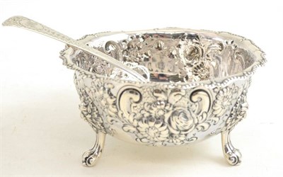 Lot 301 - Victorian silver sugar basin and associated sifter ladle (2)