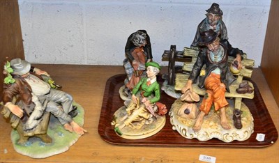 Lot 338 - Five assorted Capo di Monte figures