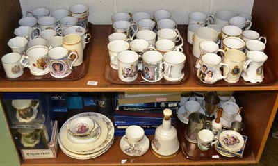 Lot 352 - A large collection of Royal Memorabilia on two shelves