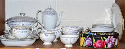 Lot 363 - Wedgwood Gardenia pattern dinner wares and a coffee pot, together with a tin of assorted...