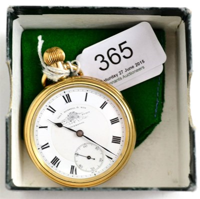 Lot 365 - T. Russell gold plated pocket watch