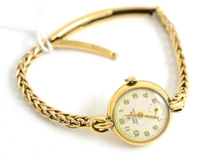 Lot 381 - A lady's 9ct gold wristwatch, signed Rolex, Precision