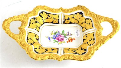 Lot 427 - Meissen twin handled floral decorated dish