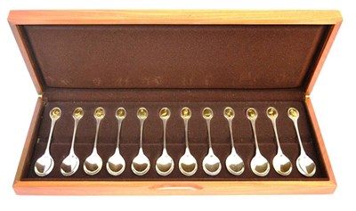 Lot 447 - Twelve cased silver RSPB teaspoons