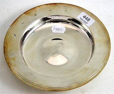 Lot 448 - A modern silver engraved ";2005"; dish