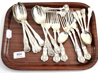 Lot 464 - Assorted silver spoons and other flatware