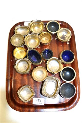 Lot 474 - Eighteen assorted silver open salts