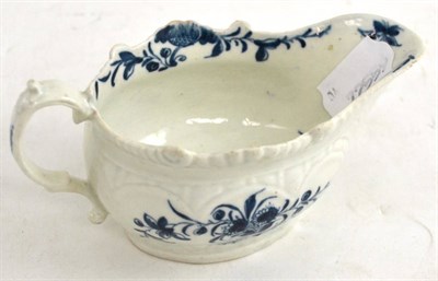 Lot 531 - Worcester blue and white sauce boat