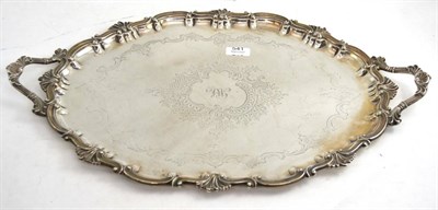 Lot 541 - Silver two handled tray