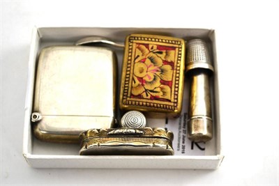 Lot 552 - A silver vinaigrette, Alfred Taylor, Birmingham 1861, a vesta etc