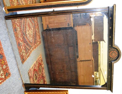 Lot 1001 - Large late 19th century aesthetic style ebonised overmantel wall mirror