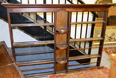 Lot 1006 - A late 18th century plate rack and two Globe Wernicke bookcase sections