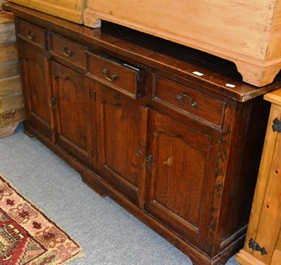 Lot 1010 - A modern oak dresser base