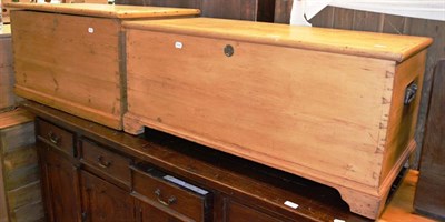 Lot 1011 - Two pine blanket chests