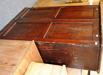 Lot 1013 - Stained pine two door cabinet enclosing thirty-six numbered drawers