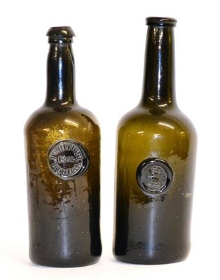 Lot 3 - A Sealed Wine Bottle, dated 1805, of shouldered cylindrical form, applied with a circular seal...